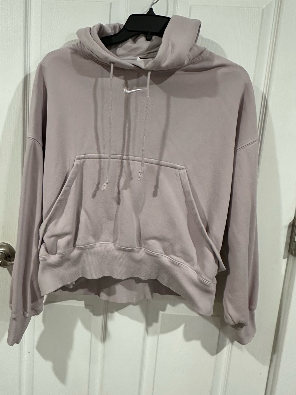 Nike Women's Mauve Cropped Cowl Hoodie